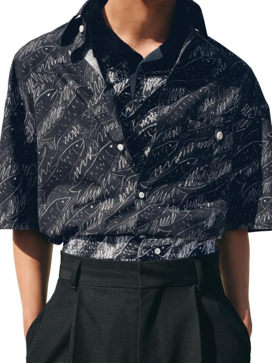 26FW 자크뮈스 반팔 셔츠 SHM00634AW006919FS BLACK - JACQUEMUS