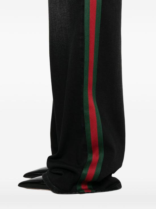 26FW 구찌 웹 디테일 스트레치 코튼 데님 팬츠 875834 XDDIL1000 - GUCCI