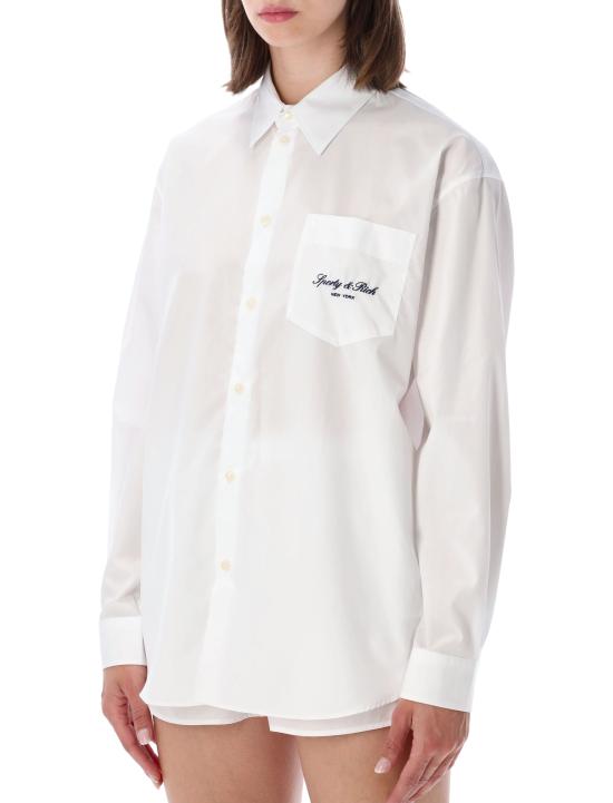 26FW 스포티앤리치 셔츠 SI006711329WH01 48 Bianco - SPORTY & RICH