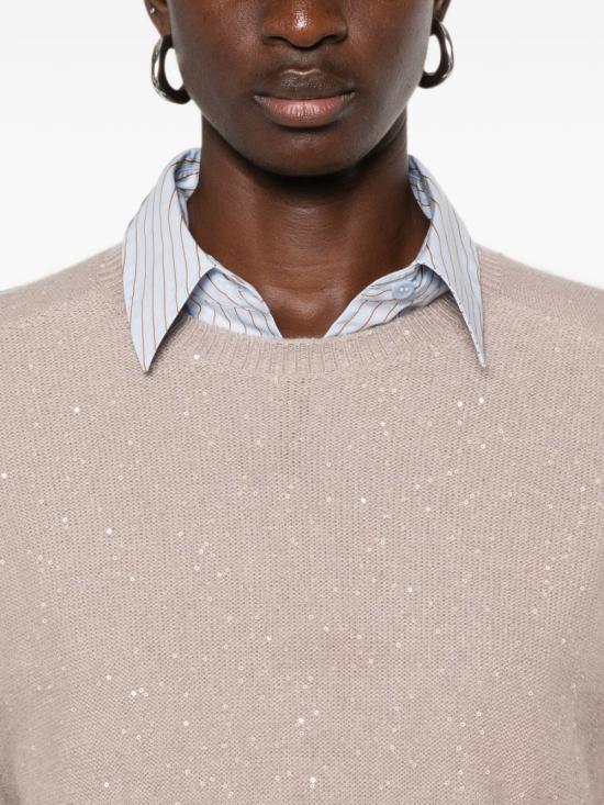 26FW 파비아나 필리피 스웨터 MAD216F097 D2960165 Dark beige - FABIANA FILIPPI