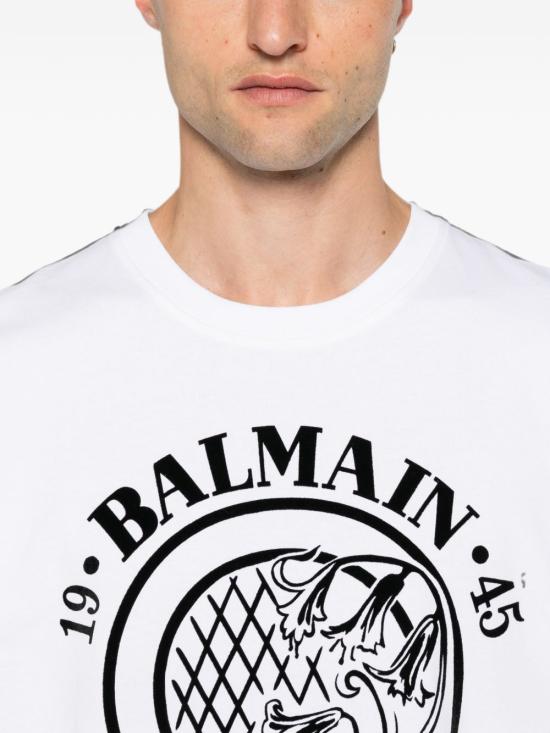 26FW 발망 반팔 티셔츠 HH1EG000BD68 GAB White - BALMAIN