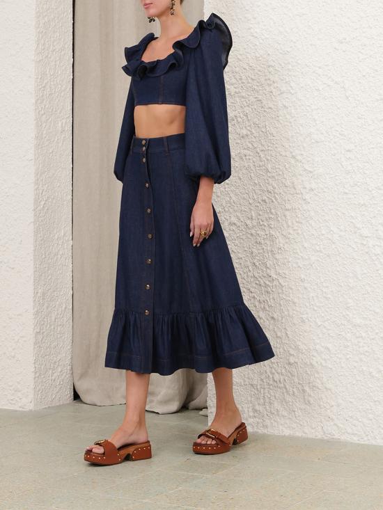 26FW 짐머만 블라우스 7193TSS261 INK Blu - ZIMMERMANN