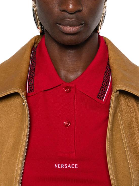 26FW 베르사체 폴로 티셔츠 10259671A186881RB30 RED - VERSACE