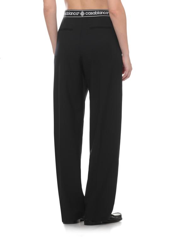 26FW 카사블랑카 스트레이트 팬츠 WPF26TR44802 WOOL Black - CASABLANCA