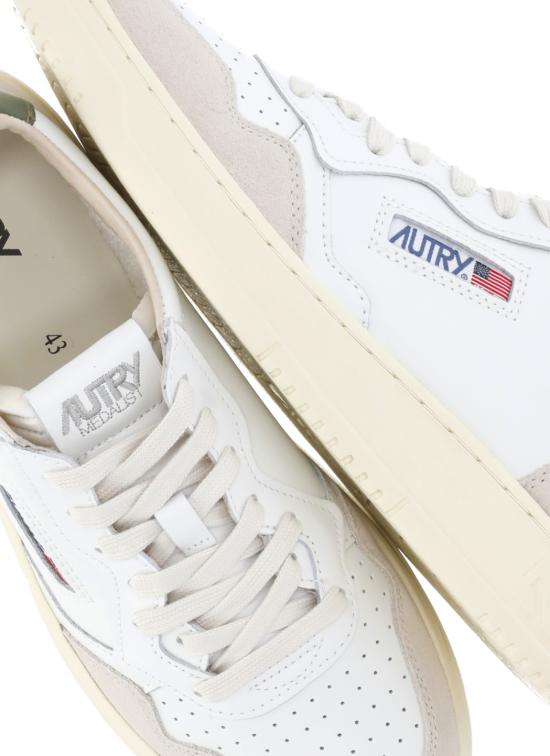 26FW 오트리 메달리스트 로우 스니커즈 AULM LS17WHT BRONZEGRN White - AUTRY