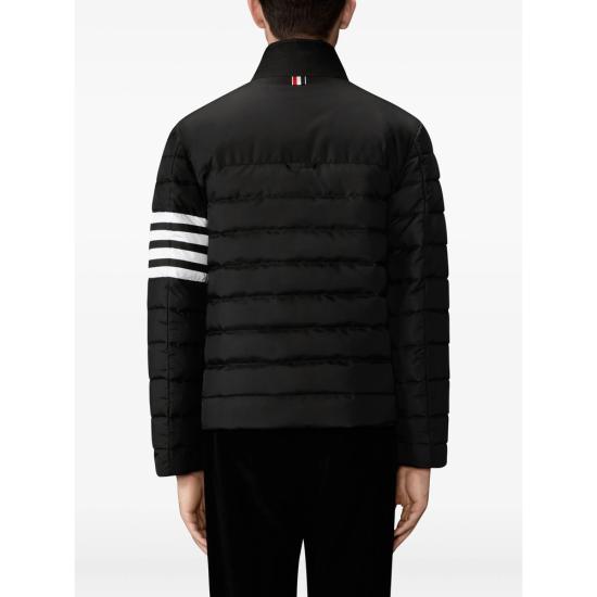 26FW 톰브라운 샤이니 립스탑 라이트웨이트 다운 필 4바 재킷 MJD136X F1095 001 BLACK - THOM BROWNE