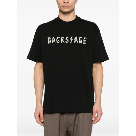 26FW 44레이블 반팔 티셔츠 B0030556 FA528 P574 BLACK - 44 LABEL