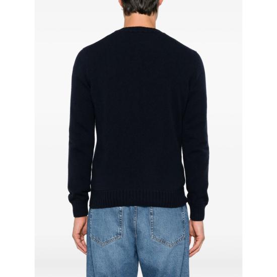 26FW 마가찌노 리캄비 스웨터 80 GIROCOLLO 20102 BLUE - MAGAZZINO RICAMBI