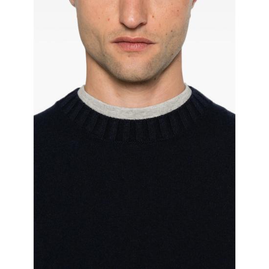26FW 마가찌노 리캄비 스웨터 80 GIROCOLLO 20102 BLUE - MAGAZZINO RICAMBI