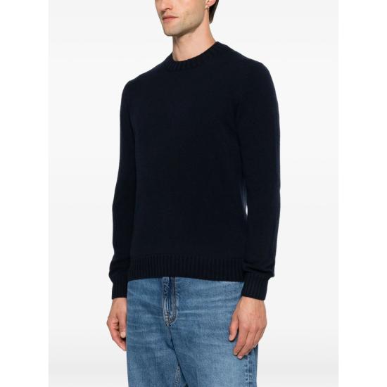 26FW 마가찌노 리캄비 스웨터 80 GIROCOLLO 20102 BLUE - MAGAZZINO RICAMBI