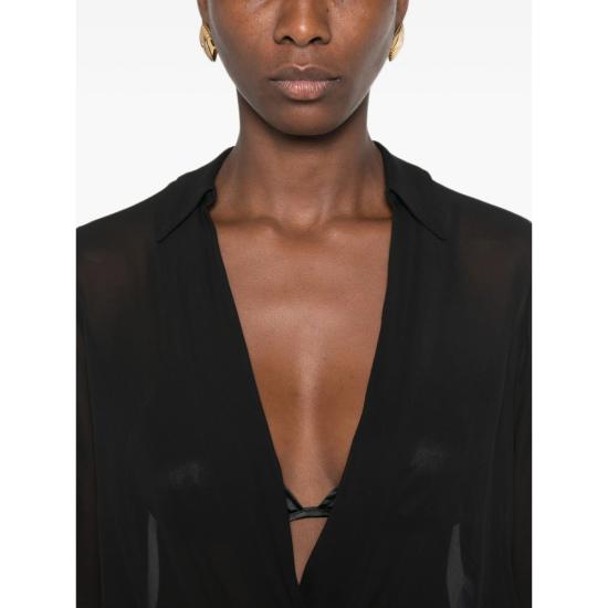 26FW 엘리자베타프랜치 바디수트 티셔츠 CB00966E2 110 BLACK - ELISABETTA FRANCHI
