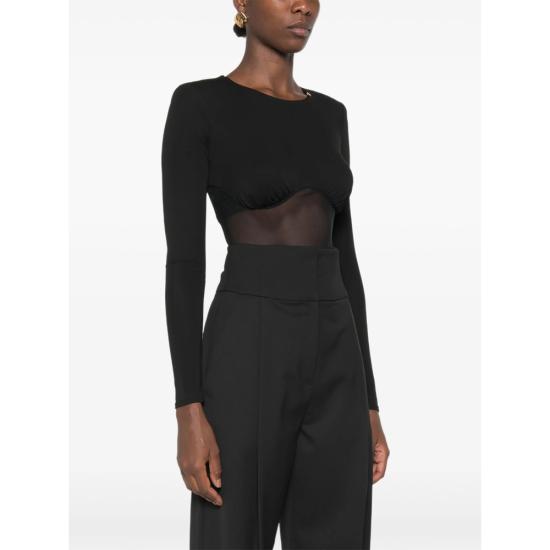 26FW 엘리자베타프랜치 바디수트 티셔츠 BO02666E2 110 BLACK - ELISABETTA FRANCHI