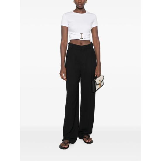 26FW 엘리자베타프랜치 반팔 티셔츠 MA00366E2 270 WHITE - ELISABETTA FRANCHI