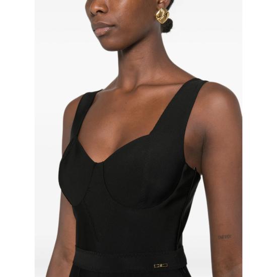 26FW 엘리자베타프랜치 미디 원피스 AB98566E2 110 BLACK - ELISABETTA FRANCHI
