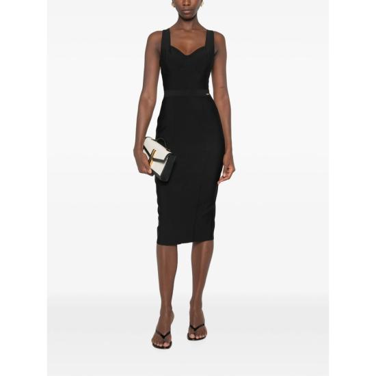 26FW 엘리자베타프랜치 미디 원피스 AB98566E2 110 BLACK - ELISABETTA FRANCHI