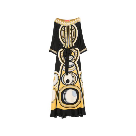 26FW 라 더블제이 롱 원피스 DRE0574 SIL026SAC0 BL01 BLACK