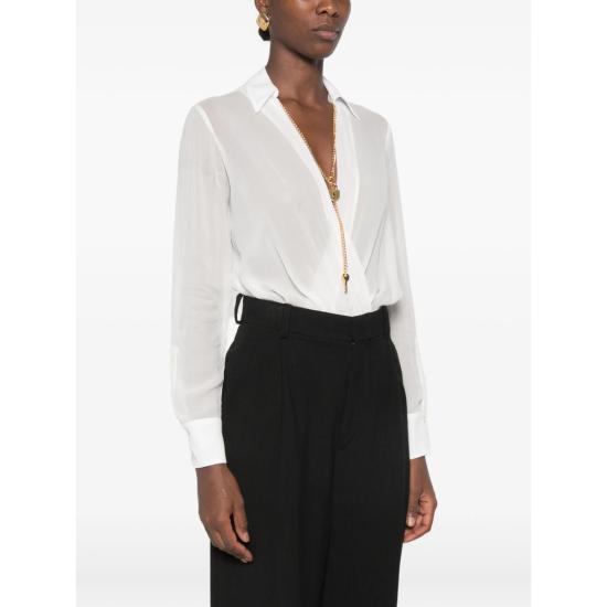 26FW 엘리자베타프랜치 바디수트 티셔츠 CB00966E2 360 WHITE - ELISABETTA FRANCHI