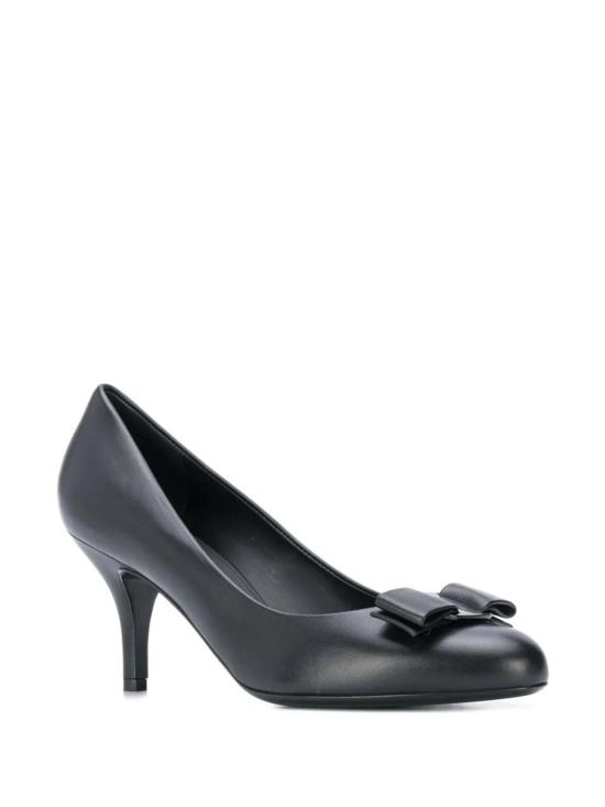  살바토레 페라가모 힐/펌프스 페라가모 카를라 보우 디테일 펌프스 블랙 - SALVATORE FERRAGAMO