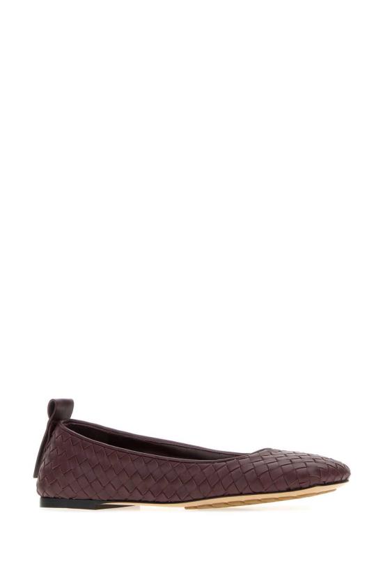  보테가베네타 플랫 슈즈 보테가 베네타 샬롯 레더 발레리나 - BOTTEGA VENETA