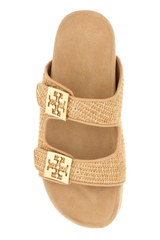  토리버치 뮬/슬리퍼 라피아 멜로우 슬리퍼 베이지 - TORY BURCH
