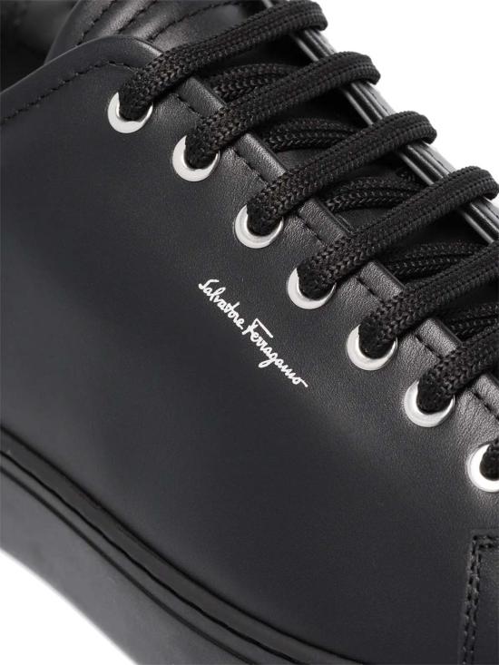  살바토레 페라가모 스니커즈 페라가모 큐브 가죽  블랙 - SALVATORE FERRAGAMO