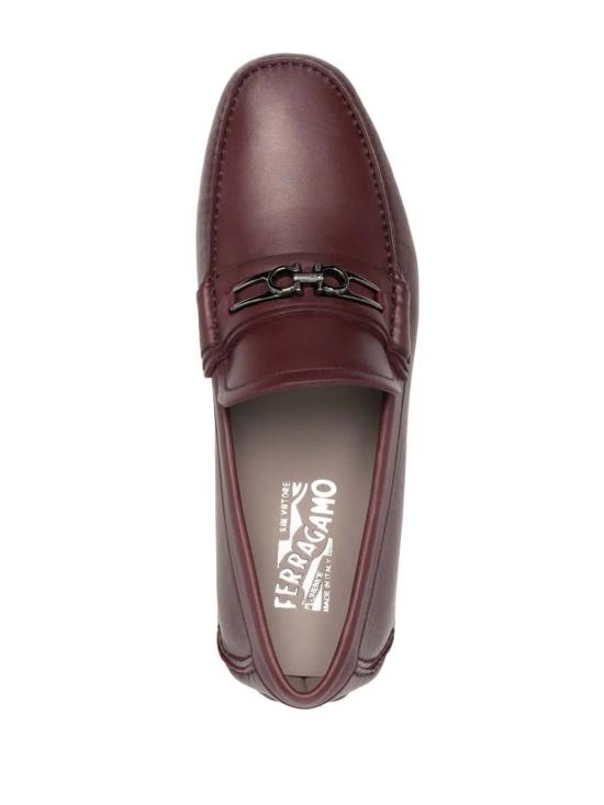  살바토레 페라가모 로퍼 페라가모 간치니 버클 가죽  레드 - SALVATORE FERRAGAMO