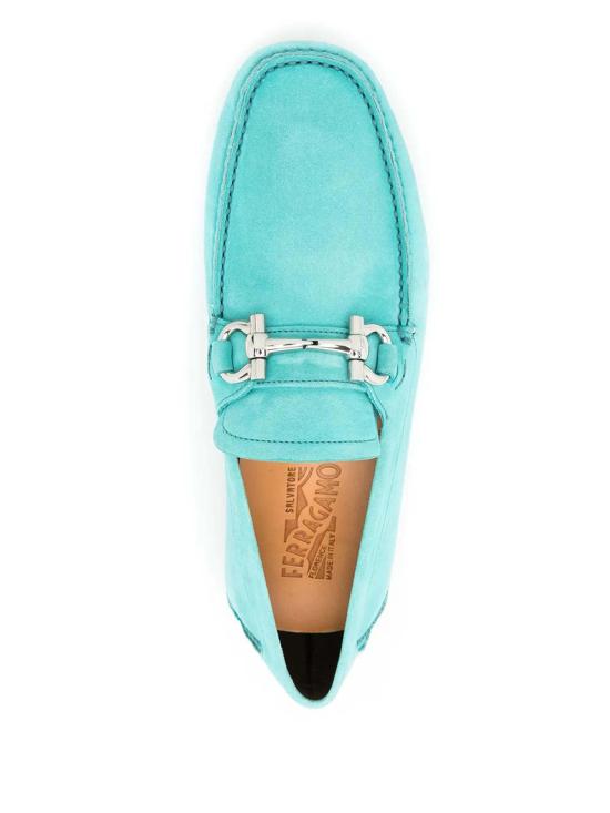  살바토레 페라가모 로퍼 페라가모 간치니 가죽  블루 - SALVATORE FERRAGAMO