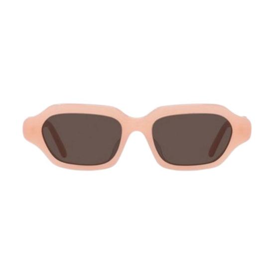  로에베 선글라스 직사각형 풀림 유광 핑크 프레임 브라운 렌즈 선글라스 LW40157U72E 핑크 - LOEWE