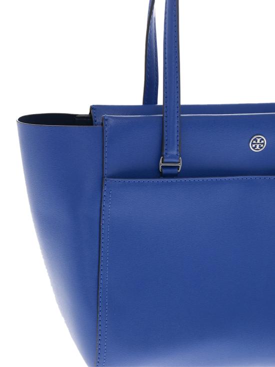  토리버치 토트백 파커 로고  블루 - TORY BURCH