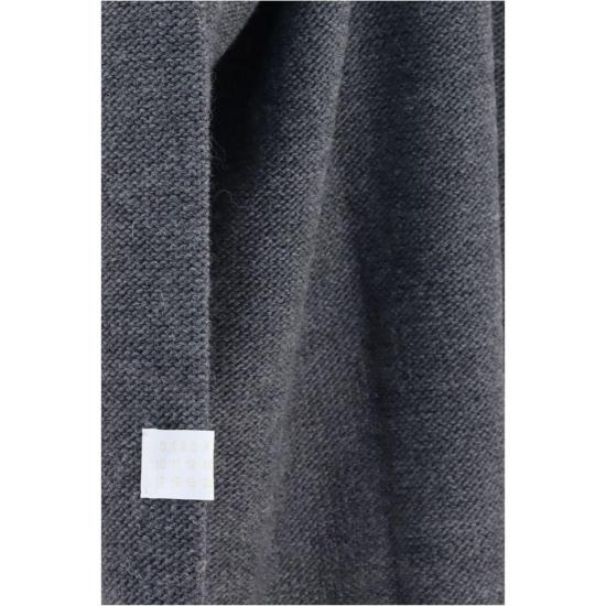 26FW MM6 메종마르지엘라 스웨터 Mm6 메종 마르지엘라 마라부 오버사이즈 브이넥  그레이 - MM6 MAISON MARGIELA