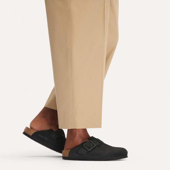  버켄스탁 뮬/슬리퍼 보스턴 와이어 버클 누벅 가죽 레귤러 클로그 - BIRKENSTOCK