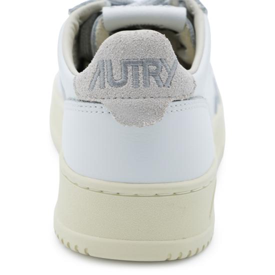 26FW 오트리 메달리스트 로우 레더 스니커즈 AULW SW03 LEAT SWOLL WHT SILVER - AUTRY