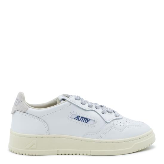 26FW 오트리 메달리스트 로우 레더 스니커즈 AULW SW03 LEAT SWOLL WHT SILVER