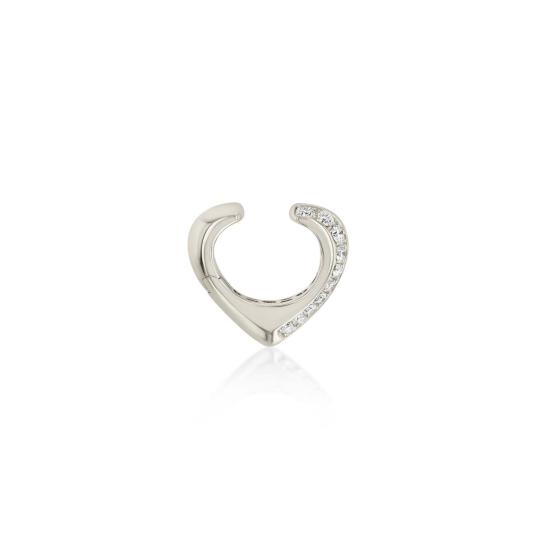  리지 맨들러 파인 주얼리 싱글 이어링 파베 하트 모양 이어 커프 - LIZZI MANDLER FINE JEWELRY