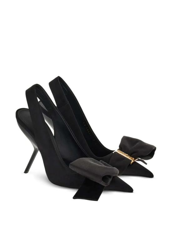  살바토레 페라가모 힐/펌프스 페라가모 105mm 보우 슬링백 펌프스 블랙 - SALVATORE FERRAGAMO