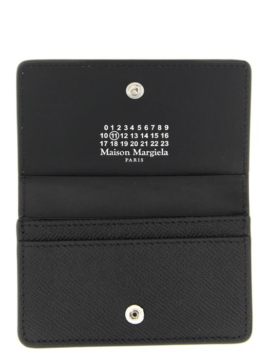 26FW 마르지엘라 지갑 포 스티치  및 카드 홀더 블랙 - MAISON MARGIELA