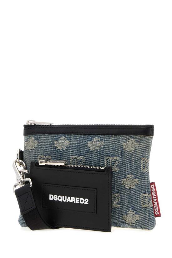  디스퀘어드2 토트백 Dsquared2 자수 데님 D2 파우치 - DSQUARED2