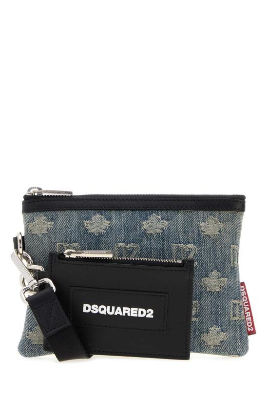  디스퀘어드2 토트백 Dsquared2 자수 데님 D2 파우치
