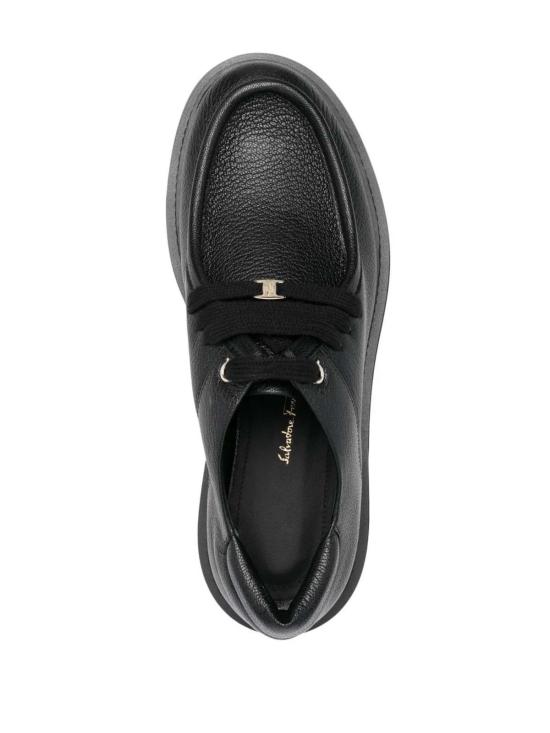  살바토레 페라가모 로퍼 페라가모 50mm 청키 레이스업 옥스퍼드 슈즈 블랙 - SALVATORE FERRAGAMO
