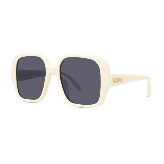  로에베 선글라스 LW40134 U25 A 스퀘어 풀림 선글라스 아이보리 - LOEWE