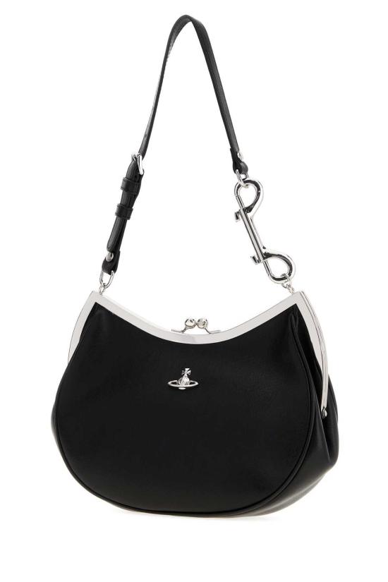  비비안웨스트우드 숄더백 비비안 웨스트우드 가죽 참 프레임 숄더백 블랙 - VIVIENNE WESTWOOD