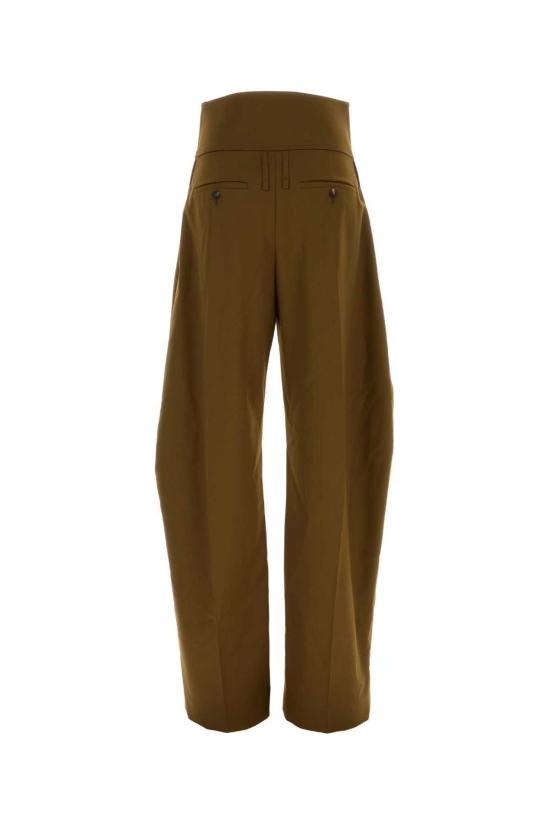  살바토레 페라가모 스트레이트 팬츠 페라가모 머드 울 블렌드 팬츠 소이시드 - SALVATORE FERRAGAMO