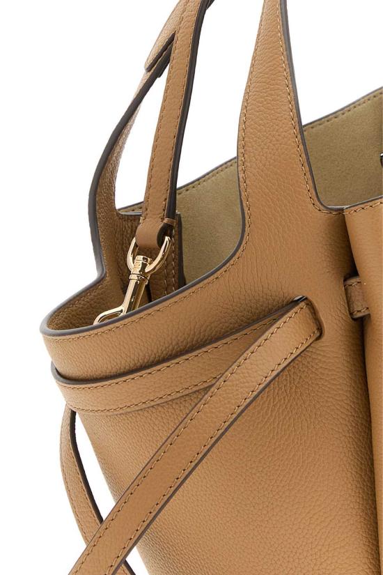  토리버치 가방 카멜 가죽 로미 버킷 백 - TORY BURCH
