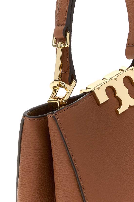  토리버치 토트백 미니 엘리너 가죽 핸드백 (탠 색상) - TORY BURCH