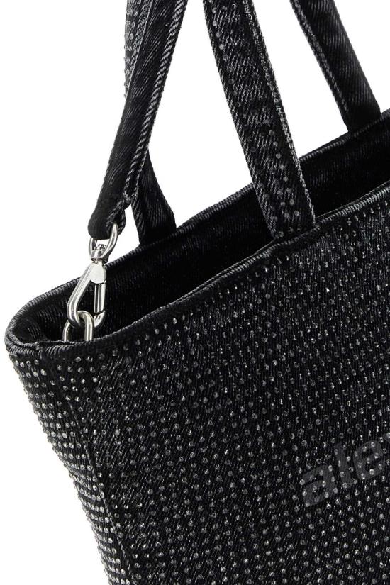  알렉산더 왕 숄더백 장식 데님 스몰 펀치 핸드백 그레이에이지 - ALEXANDER WANG
