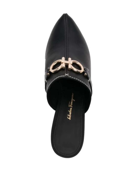  살바토레 페라가모 뮬/슬리퍼 페라가모 간치니 가죽 뮬 블랙 - SALVATORE FERRAGAMO