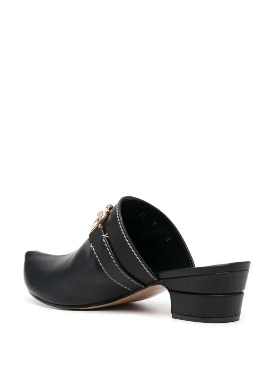  살바토레 페라가모 뮬/슬리퍼 페라가모 간치니 가죽 뮬 블랙 - SALVATORE FERRAGAMO