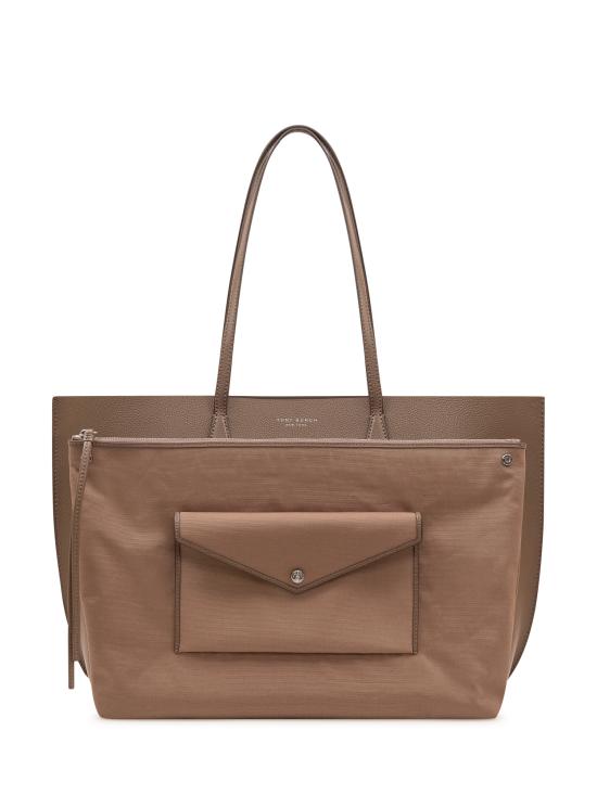 26FW 토리버치 레더 페리 토트백 169476 250 MUSHROOM - TORY BURCH