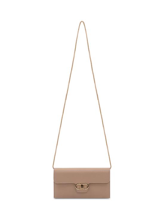 26FW 살바토레 페라가모 간치니 체인 장지갑 220981 796605 WARM TAUPE NEW OLIVE - SALVATORE FERRAGAMO