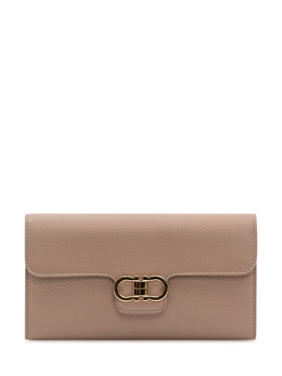 26FW 살바토레 페라가모 간치니 체인 장지갑 220981 796605 WARM TAUPE NEW OLIVE